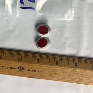 2 Red Oval Buttons‎ Crafting Sewing Replacement Apparel
